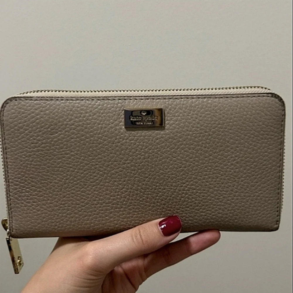 Kate Spade Wallet Stone Dark Gray Approx 7.8